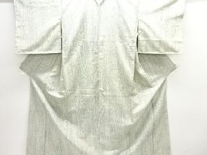 未使用品　木目模様織り出し十日町紬着物